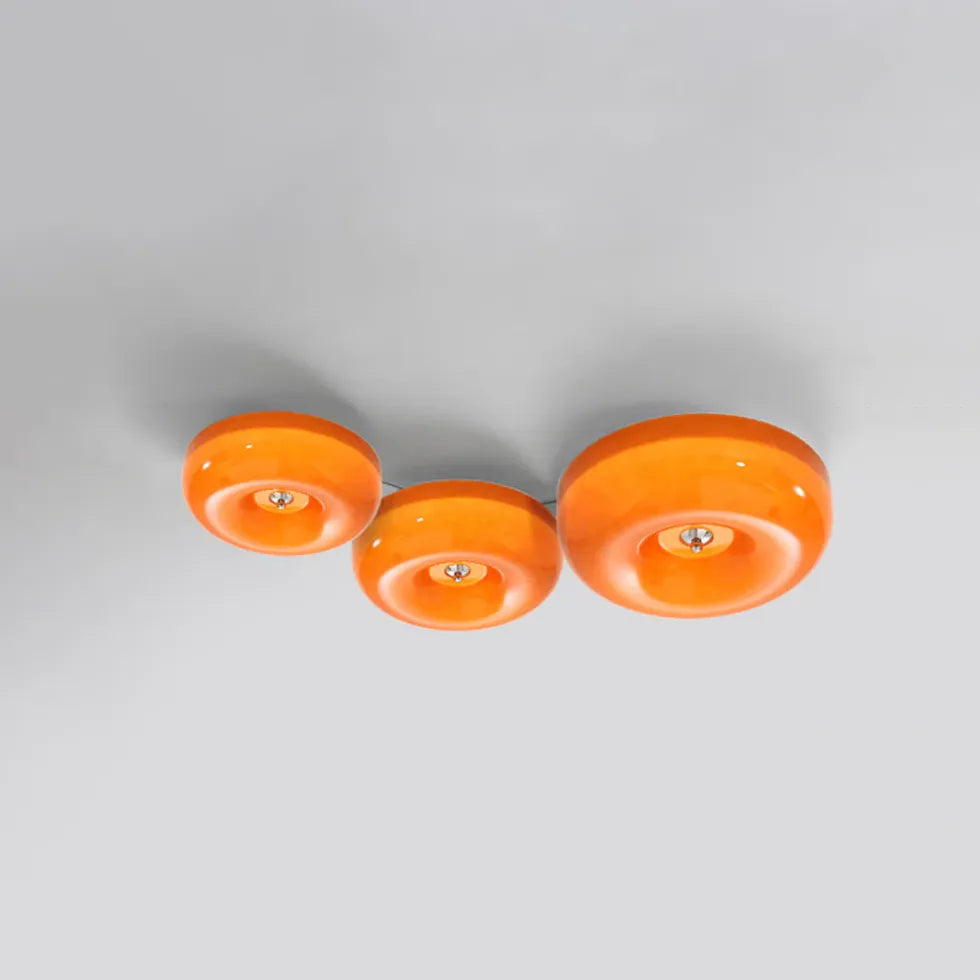 Plafoniera led da incasso Vetro Giallo Rotondo - clowasit.com
