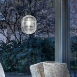 Lampadario moderno industriale in vetro trasparente - clowasit.com