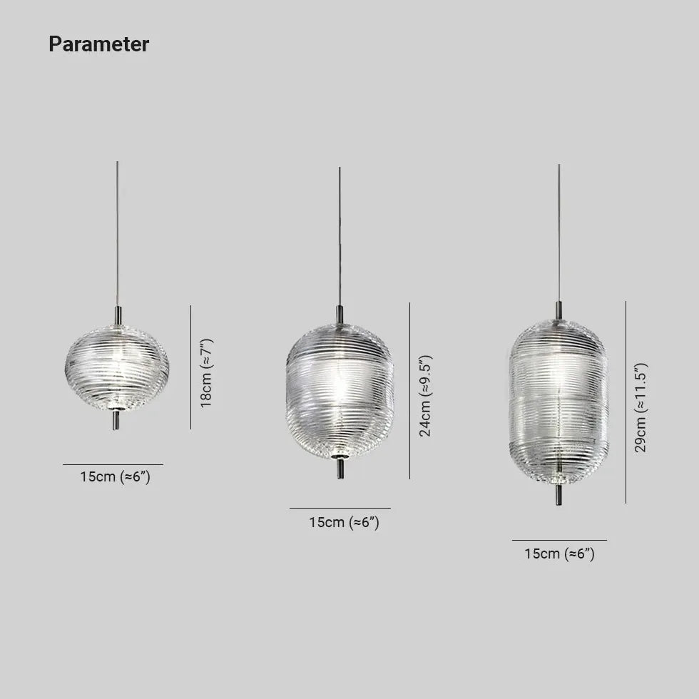 Lampadario moderno industriale in vetro trasparente - clowasit.com