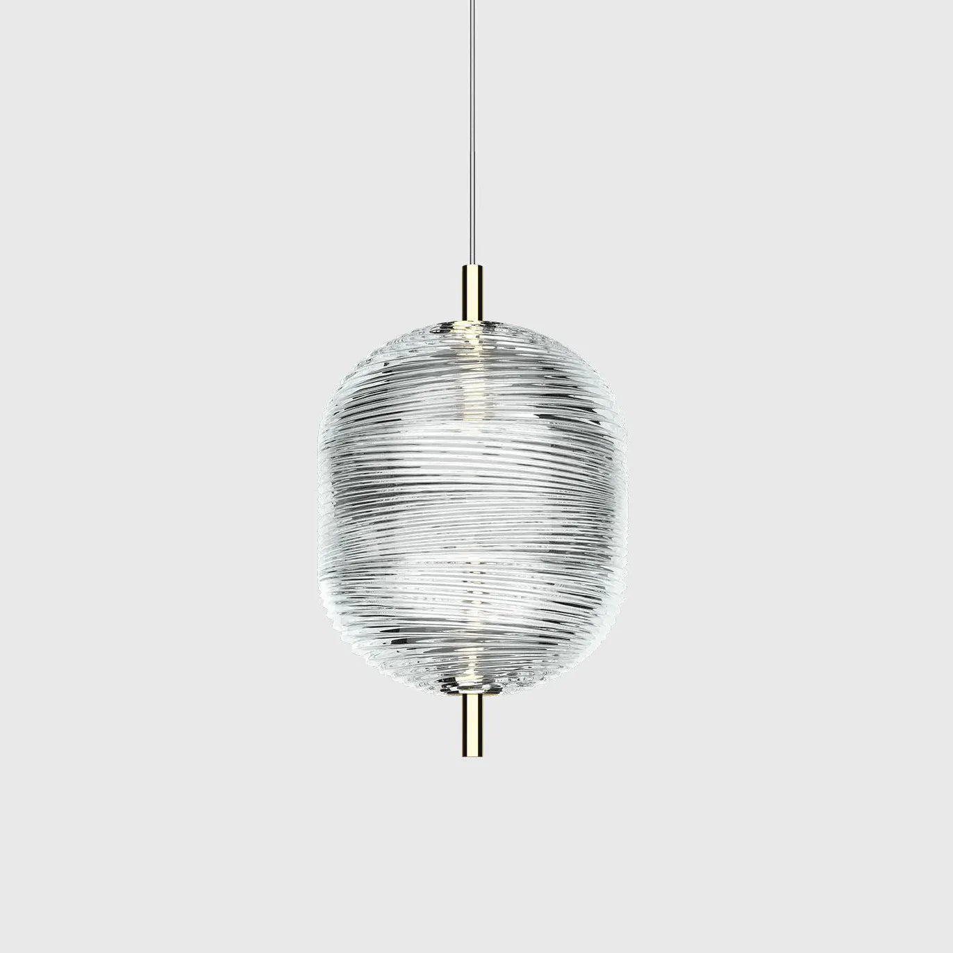 Lampadario moderno industriale in vetro trasparente - clowasit.com