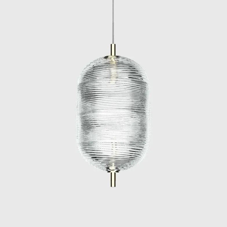 Lampadario moderno industriale in vetro trasparente - clowasit.com