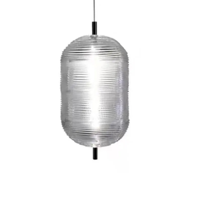 Lampadario moderno industriale in vetro trasparente - clowasit.com