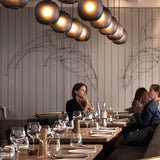 Lampadario Palloncini Vetro Eleganza Finitura Grigio Satinato - clowasit.com