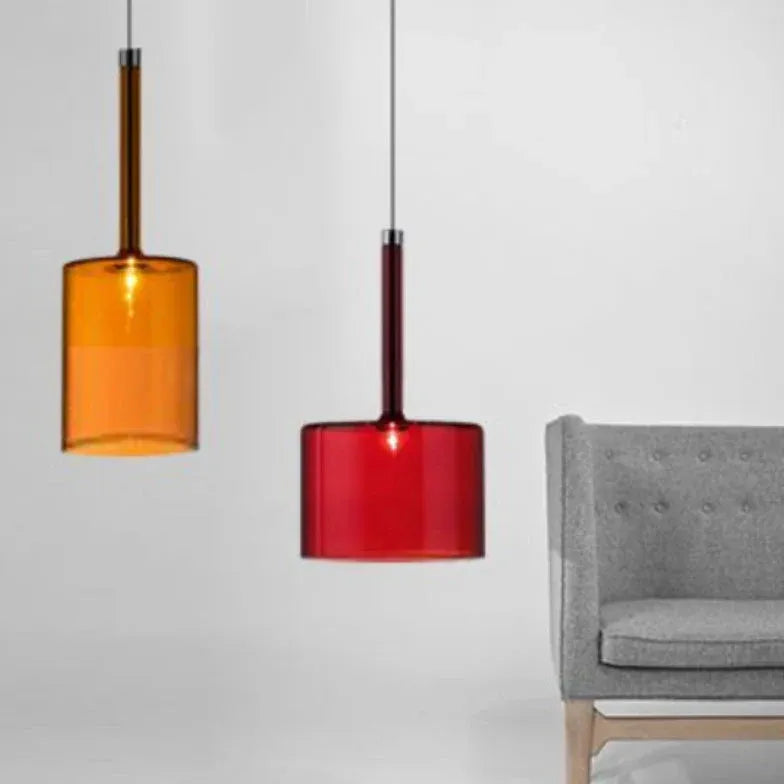 Lampadario in vetro colorato per soggiorno elegante - clowasit.com