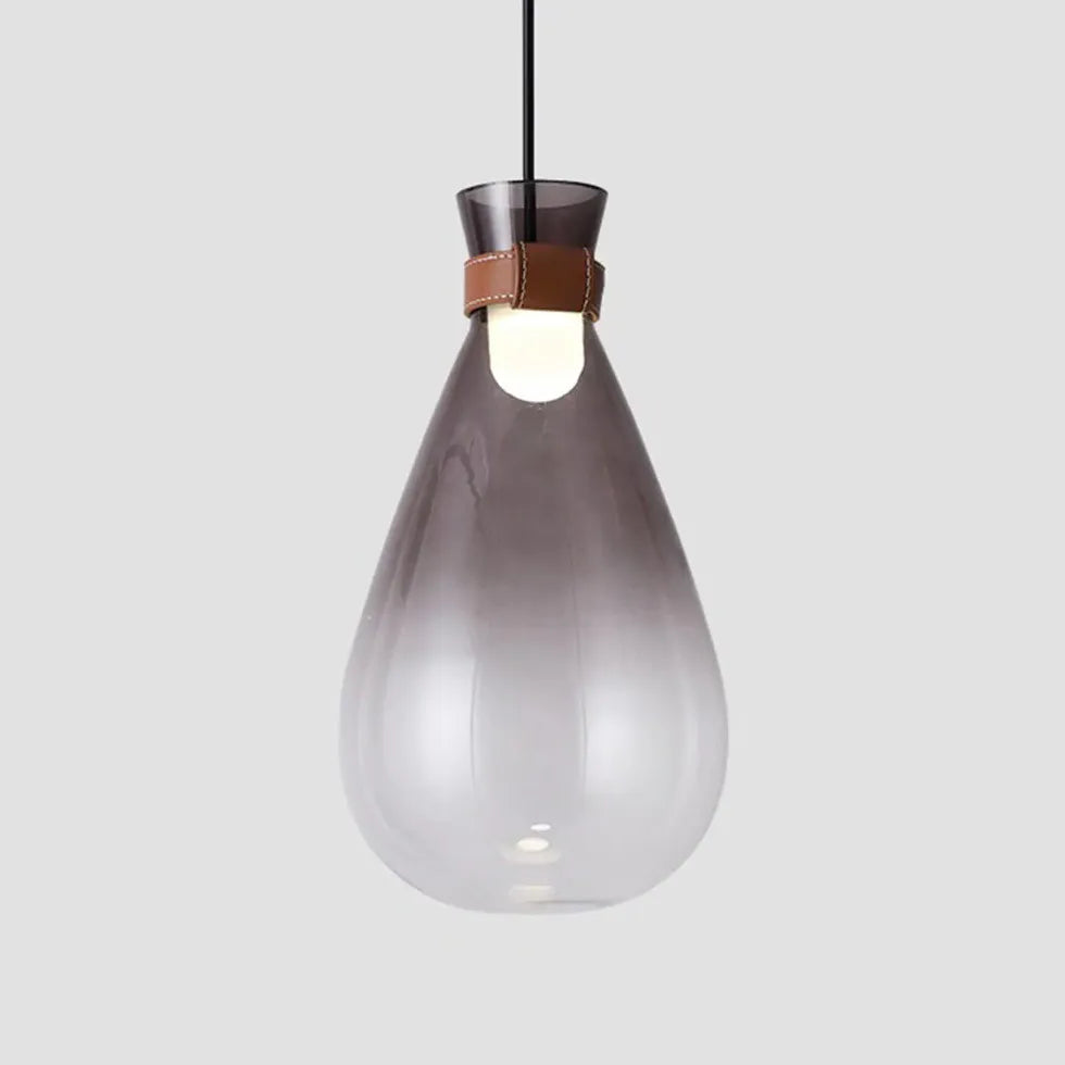 Lampadario in vetro bianco LED goccia - clowasit.com