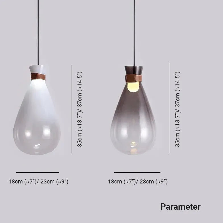 Lampadario in vetro bianco LED goccia - clowasit.com