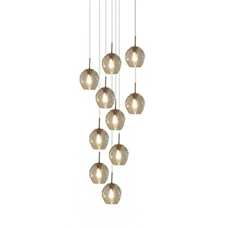 Lampadario Gocce Vetro Scala Verticale Elegante - clowasit.com