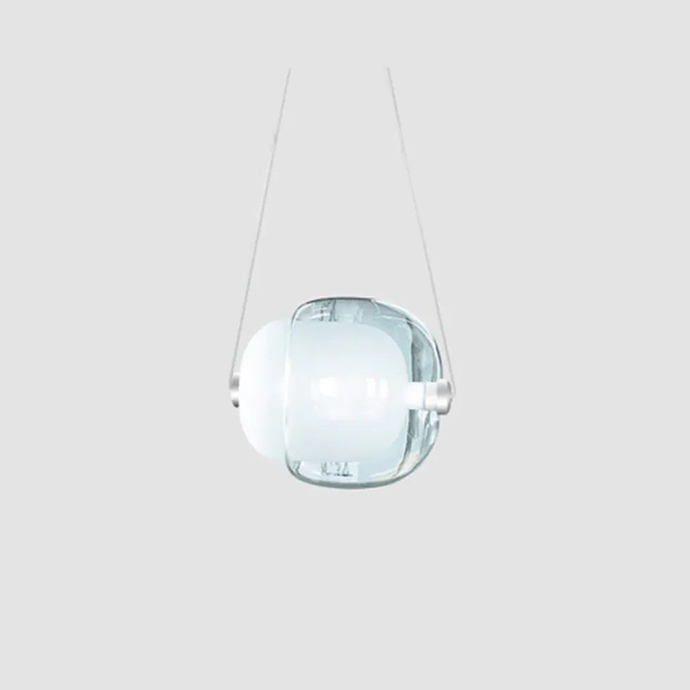 Lampadario Sospensione Vetro Trasparente Moderno Stile Elegante - clowasit.com