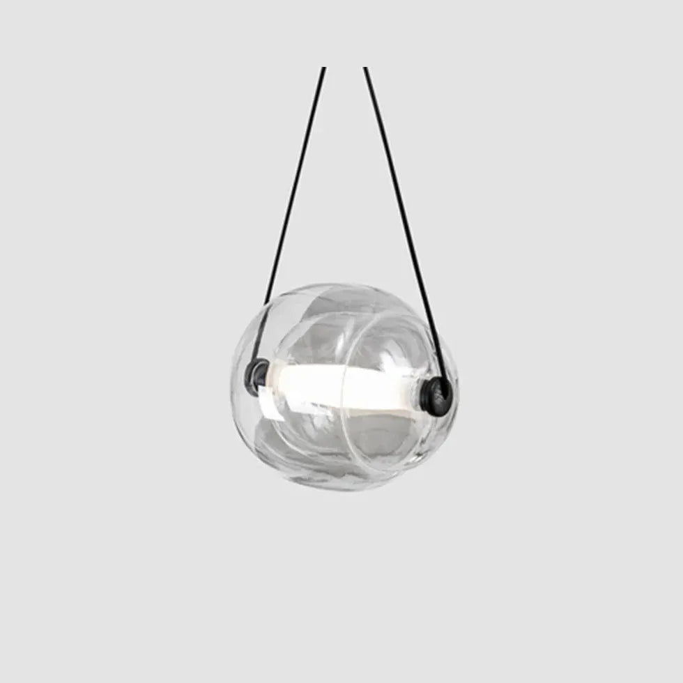 Lampadario Sospensione Vetro Trasparente Moderno Stile Elegante - clowasit.com