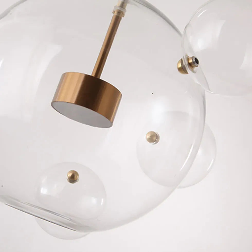 Lampadario Cucina Vetro Design Elegante Trasparente - clowasit.com