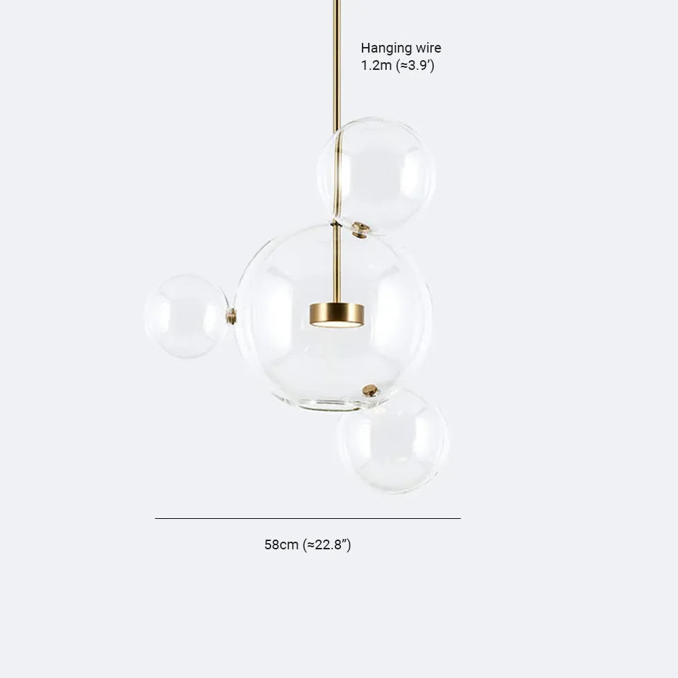 Lampadario Cucina Vetro Design Elegante Trasparente - clowasit.com