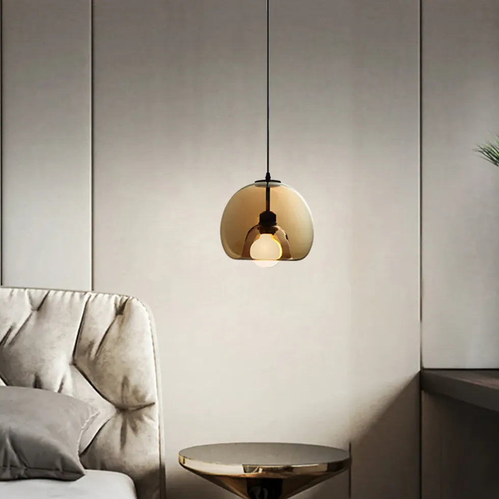 Lampadario Moderno Sfere in Vetro Trasparente Eleganza - clowasit.com