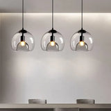 Lampadario Moderno Sfere in Vetro Trasparente Eleganza - clowasit.com