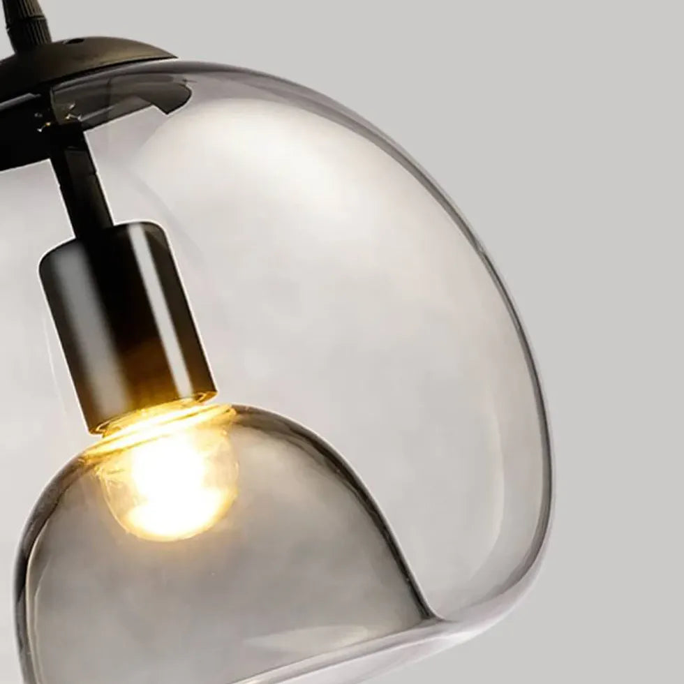 Lampadario Moderno Sfere in Vetro Trasparente Eleganza - clowasit.com