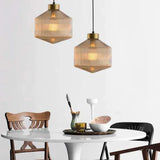 Lampadari sul tavolo da pranzo eleganti poligonali - clowasit.com