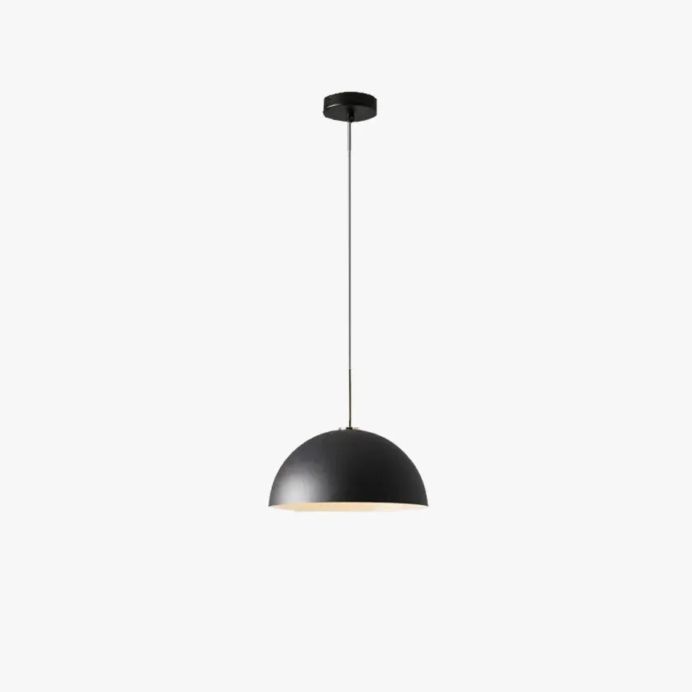 Lampada a sospensione nera semisferica elegante - clowasit.com