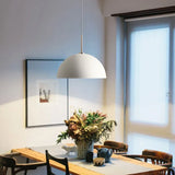 Lampada a sospensione nera semisferica elegante - clowasit.com