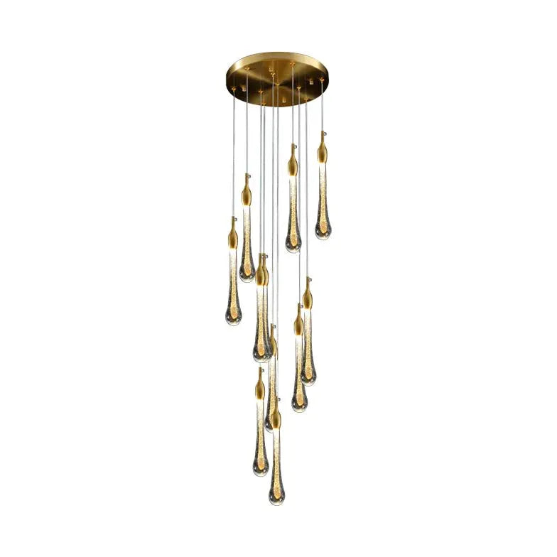 Lampadari di cristalli Elegante dorato forma goccia - clowasit.com