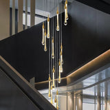 Lampadari di cristalli Elegante dorato forma goccia - clowasit.com