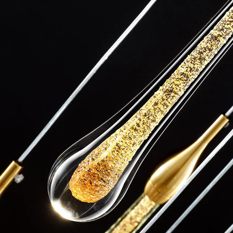 Lampadari di cristalli Elegante dorato forma goccia - clowasit.com