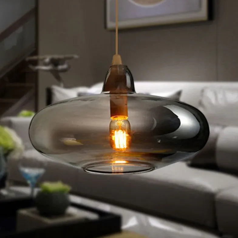 Lampadario Vetro Bianco Latte Moderno Design Elegante - clowasit.com