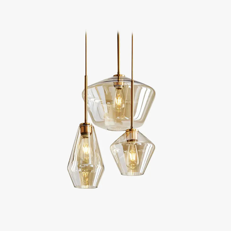 Lampadario Industriale Vetro Design Elegante e Moderno - clowasit.com