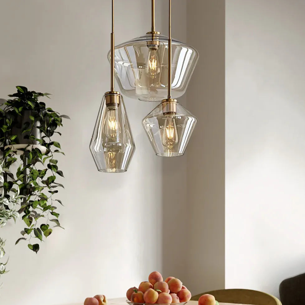 Lampadario Industriale Vetro Design Elegante e Moderno - clowasit.com