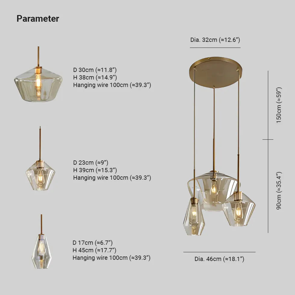 Lampadario Industriale Vetro Design Elegante e Moderno - clowasit.com