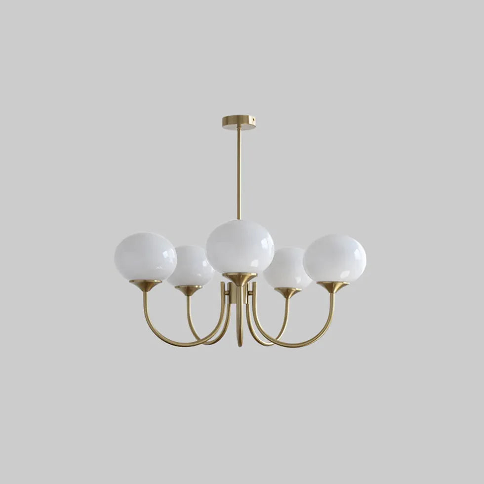Lampadari in vetro bianco Stile semplice - clowasit.com