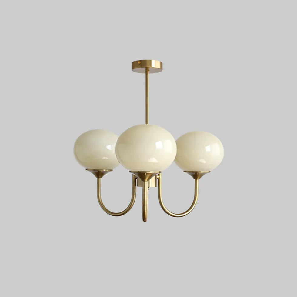 Lampadari in vetro bianco Stile semplice - clowasit.com