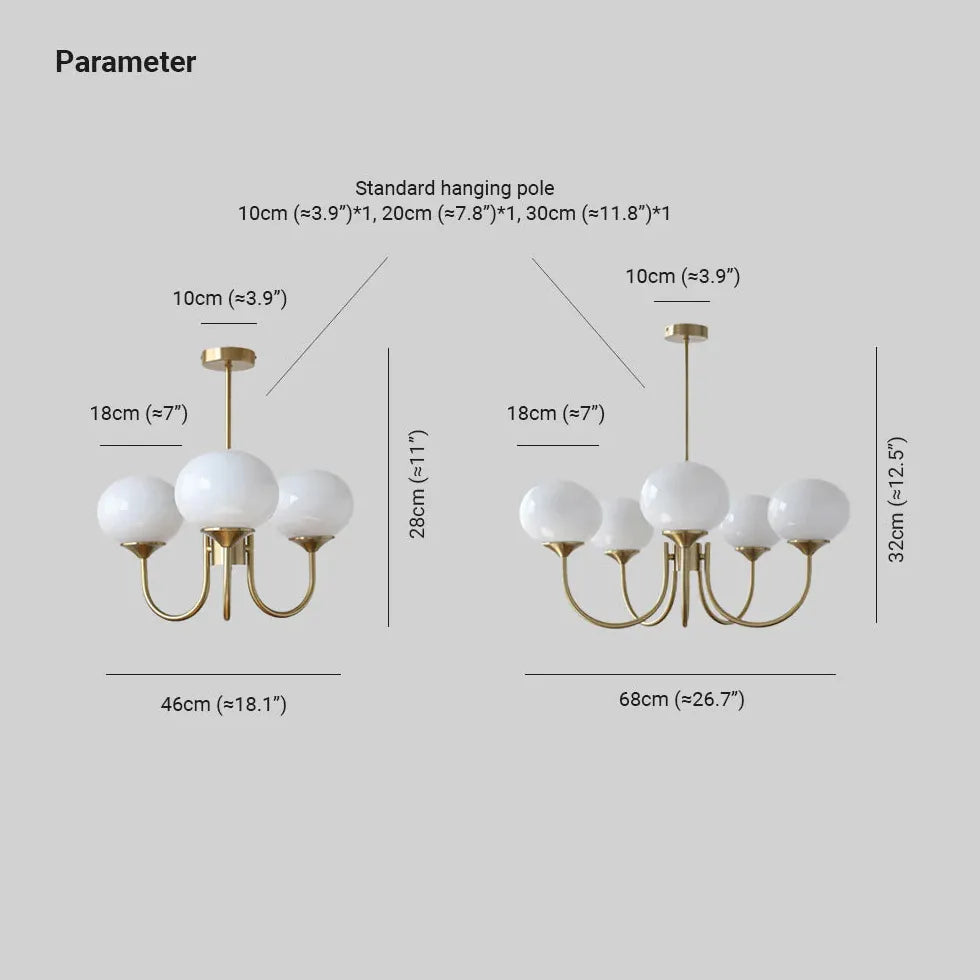 Lampadari in vetro bianco Stile semplice - clowasit.com
