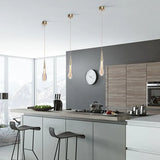 Lampadari led cucina dorati lineari goccia d'acqua - clowasit.com