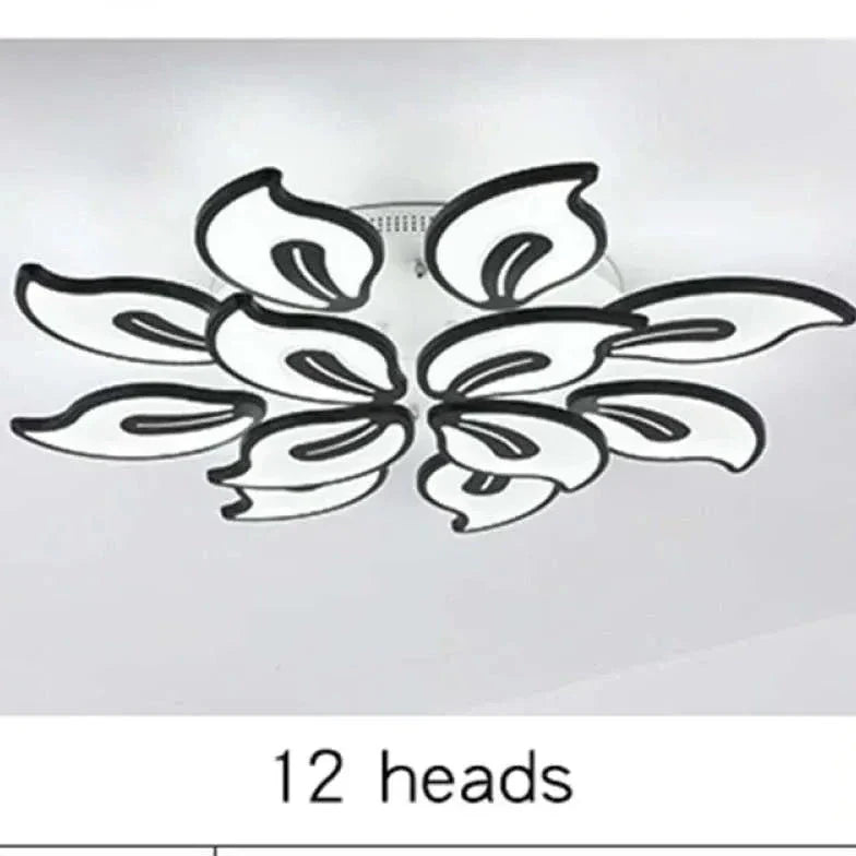 Lampadario Elegante Salotto Fiori Bianchi Decorazioni Raffinate - clowasit.com