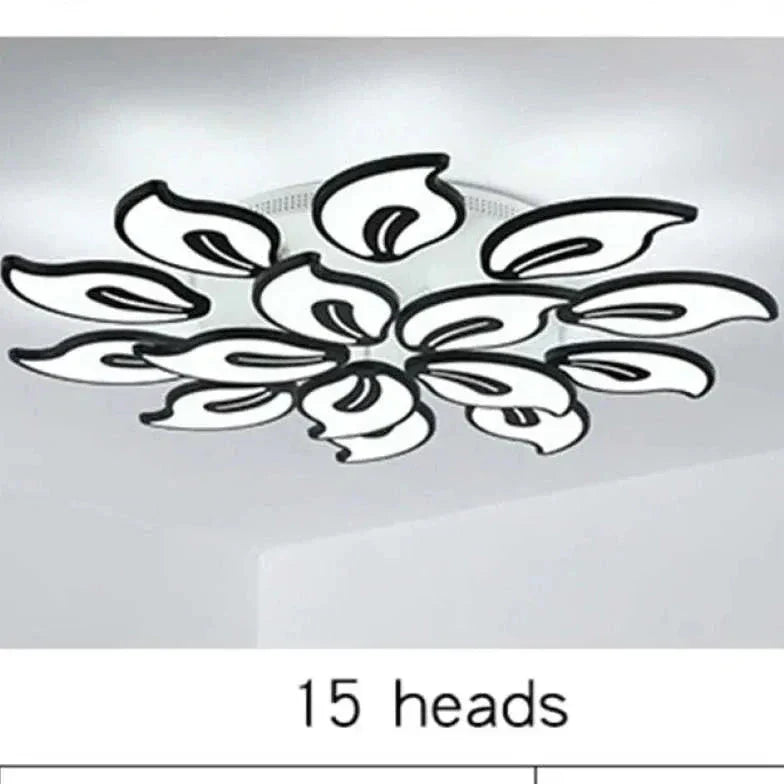 Lampadario Elegante Salotto Fiori Bianchi Decorazioni Raffinate - clowasit.com