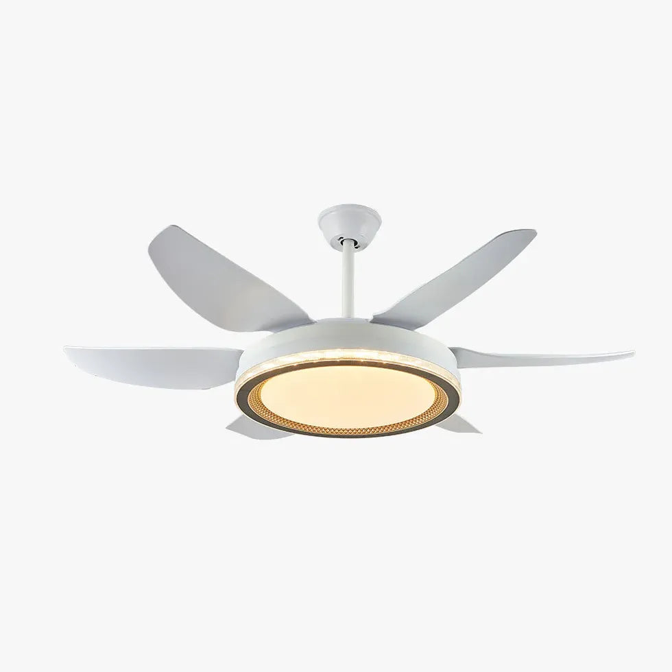Pala Ventilatore Con Luce Elegante Moderno Bianco - clowasit.com