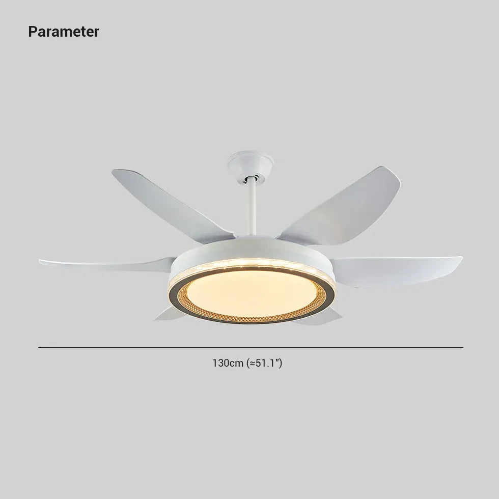 Pala Ventilatore Con Luce Elegante Moderno Bianco - clowasit.com