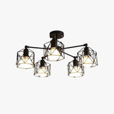 Lampada a sospensione industrial Design Geometrico Metallico - clowasit.com