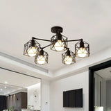 Lampada a sospensione industrial Design Geometrico Metallico - clowasit.com