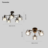 Lampada a sospensione industrial Design Geometrico Metallico - clowasit.com