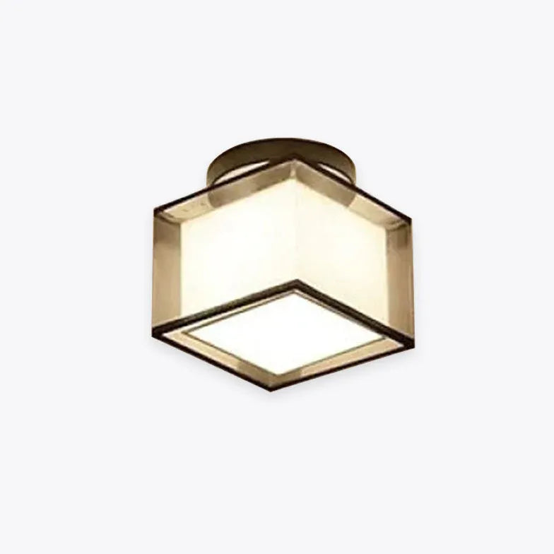 Plafoniera Quadrata Soffitto Design Elegante Corridoio Nero - clowasit.com