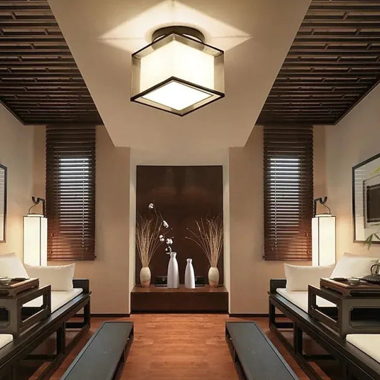 Plafoniera Quadrata Soffitto Design Elegante Corridoio Nero - clowasit.com