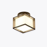 Plafoniera Quadrata Soffitto Design Elegante Corridoio Nero - clowasit.com