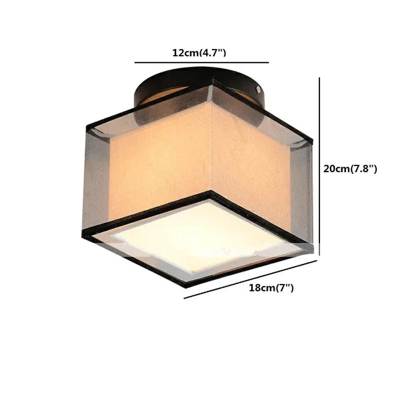 Plafoniera Quadrata Soffitto Design Elegante Corridoio Nero - clowasit.com