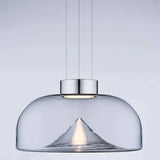 Lampadario su tavolo rettangolare in vetro trasparente - clowasit.com
