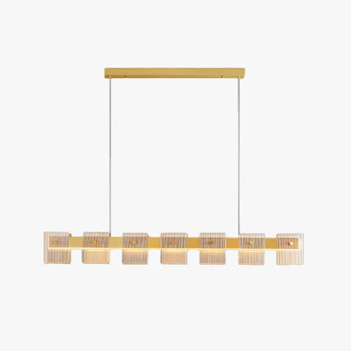 Lampadario Vetro Design Eleganza e Raffinatezza Dorata - clowasit.com