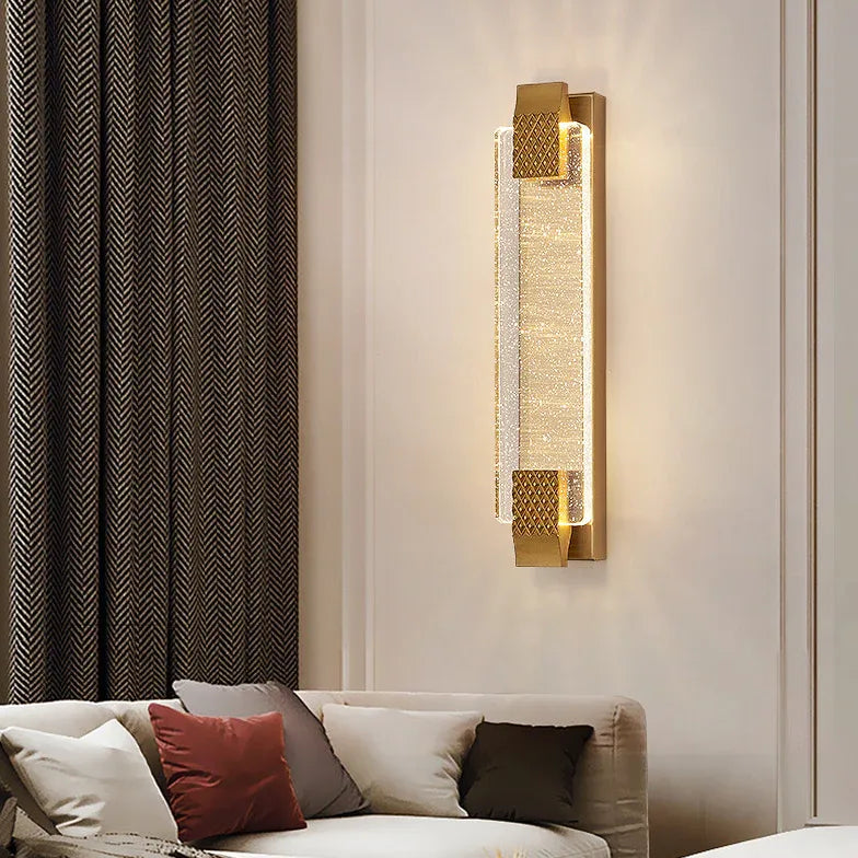 Applique murale doré Vetro rettangolare elegante - clowasit.com