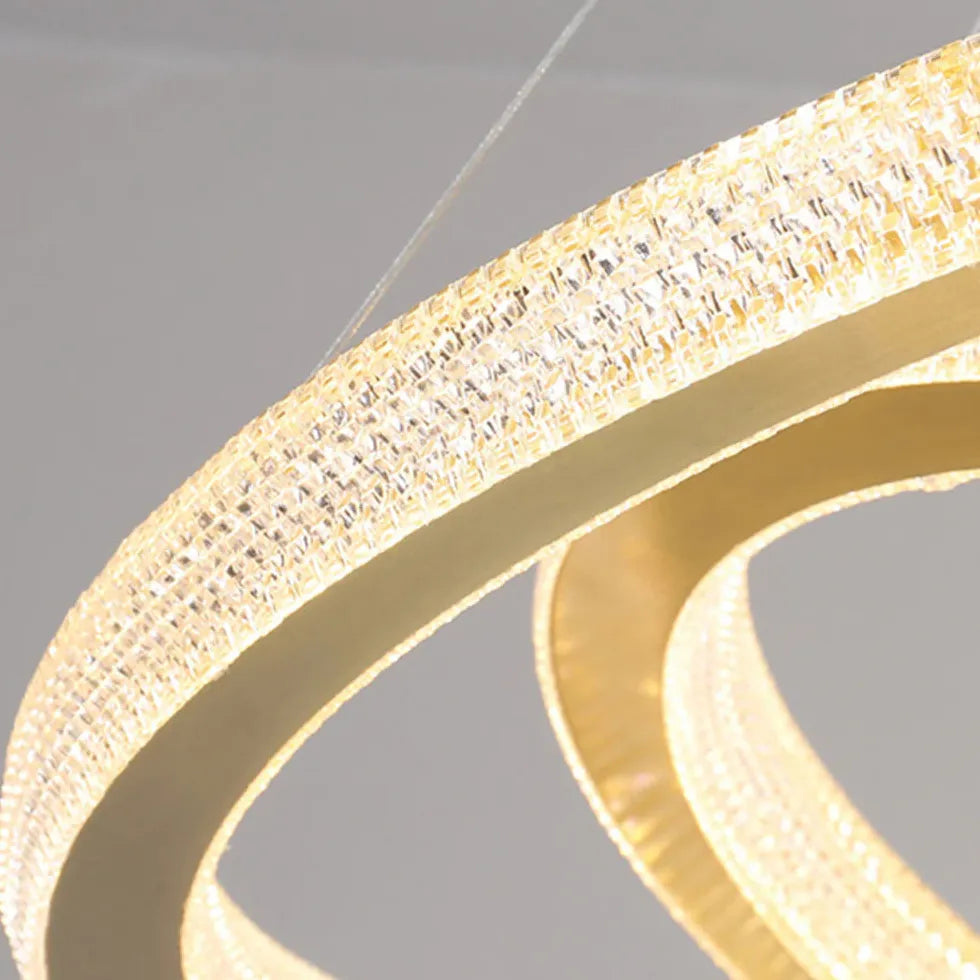 Lampadario Cristallo Dorato Eleganza Contemporanea di Lusso - clowasit.com