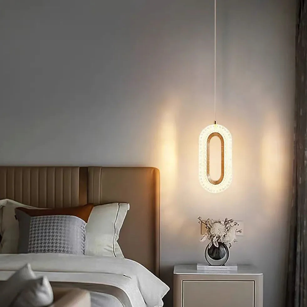 Lampadario con gocce di cristallo moderno Design elegante - clowasit.com