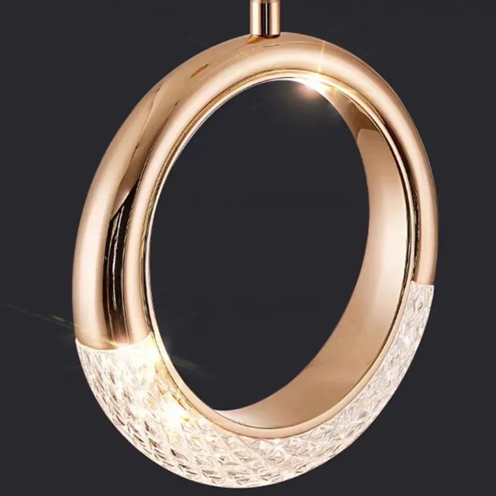 Lampadario con gocce di cristallo moderno Design elegante - clowasit.com