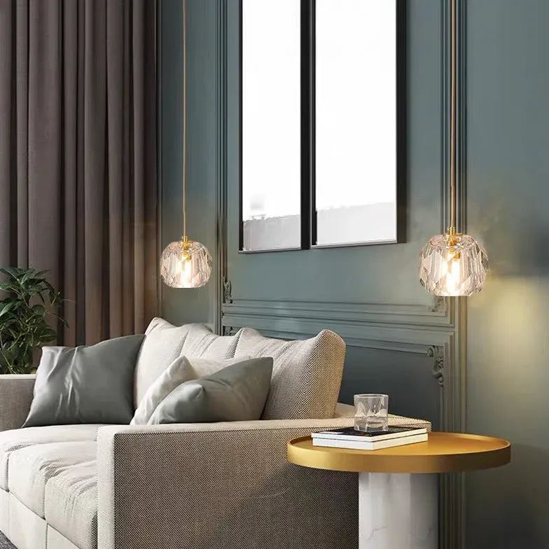 Lampadario moderno camera letto elegante piccolo cristallo - clowasit.com